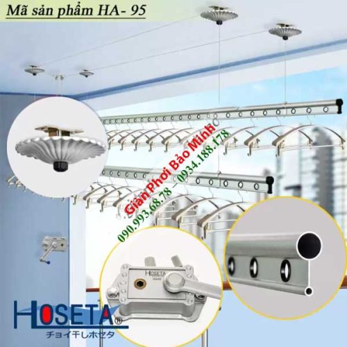 Giàn Phơi Thông Minh Gắn Trần Hoseta HA-95